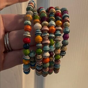 ✨ Noonday Collection Recycled Paper Bead Bracelet Stack